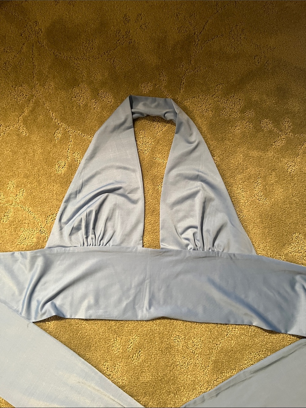 Princess Polly Light Blue Halter Bandeau Bralette